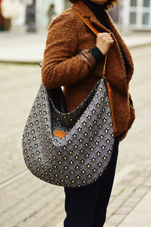 torby XXL Hobo  Pawie oczka