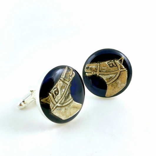 spinki do mankietów Spinki do mankietów - DLA JEŹDŹCA - KOŃ