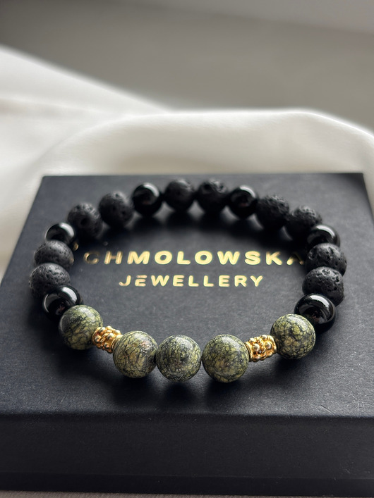 biżuteria męska Bransoletka męska Serpentynit