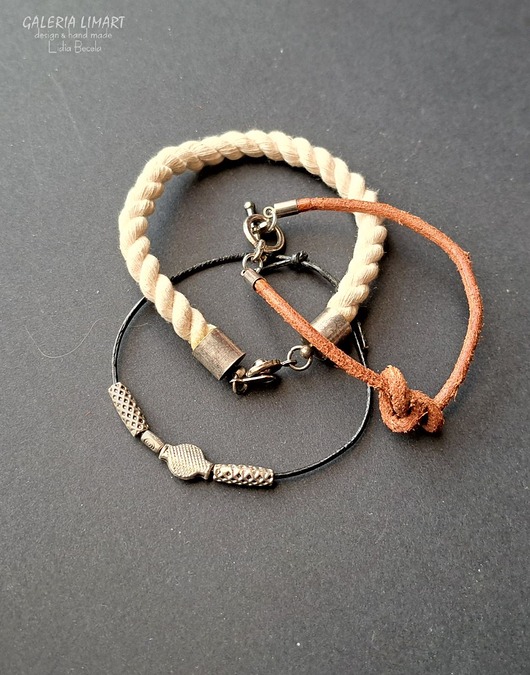 bransoletki - inne WYPRZEDAŻA: 3 bransoletki w stylu boho miły prezentn unisex