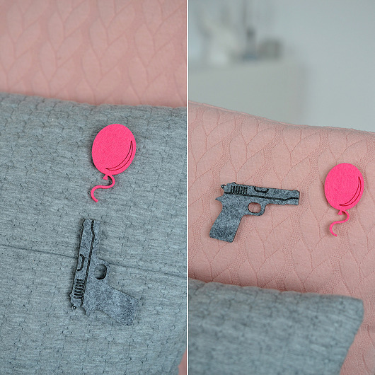 pistolet felt label