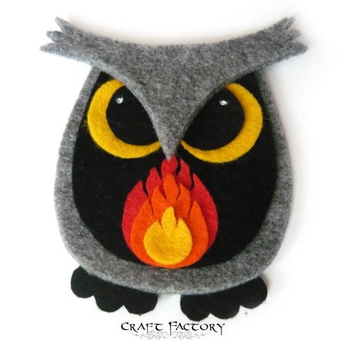 Owlastic Fire - broszka Craft Factory