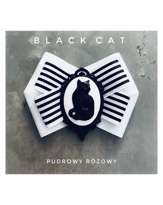 broszki Brosza z imponującym Kotem Kolekcja BLACK CAT