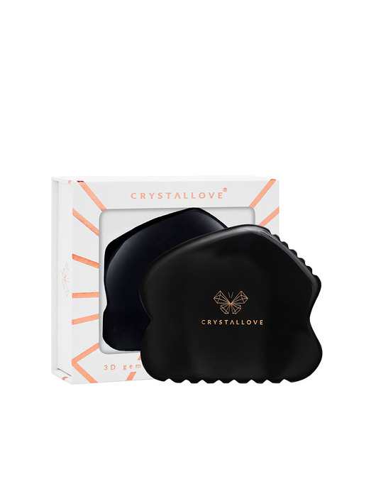 akcesoria dla niej CRYSTALLOVE Płytka CONTOUR  gua sha z obsydianu