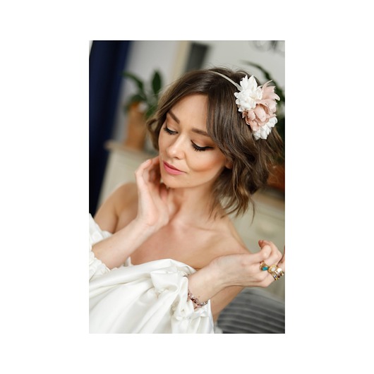 opaski do włosów Opaska z jedwabnymi kwiatami