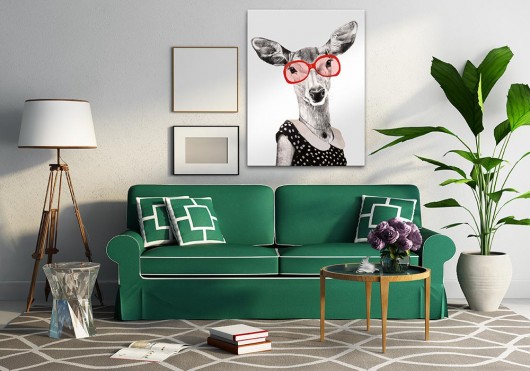 OBRAZ NA PŁÓTNIE -  60x80 HIPSTERKA LUdesign gallery