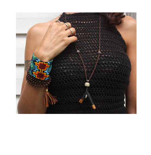 topy damskie Czarny top boho   handmade