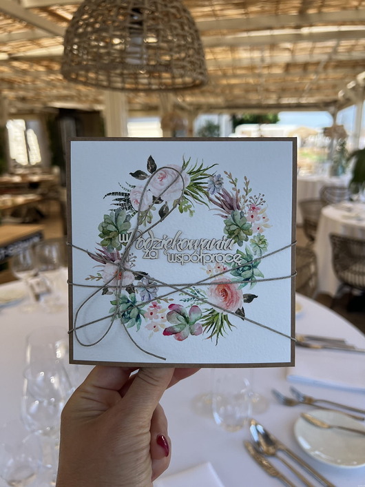 kartki scrapbooking Kartka z podziękowaniem dla dyrektora, szefa, kierownika podziękowanie za wsp