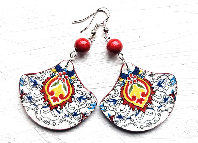 kolczyki drewniane Zatrzymaj się na chwilę