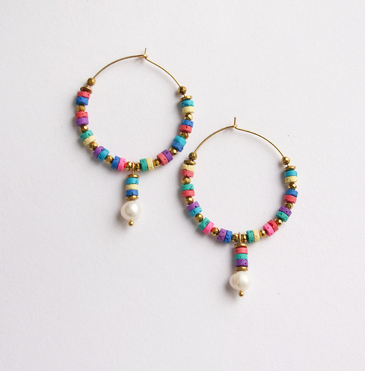 kolczyki z kamieniami Kolczyki duże SUMMER collection