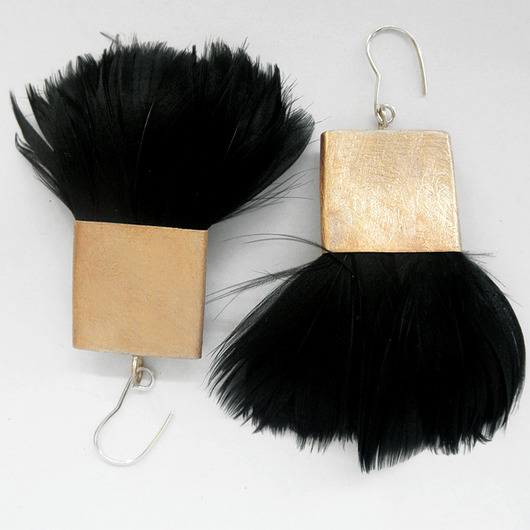 kolczyki z piórami PIÓRKO kolczyki