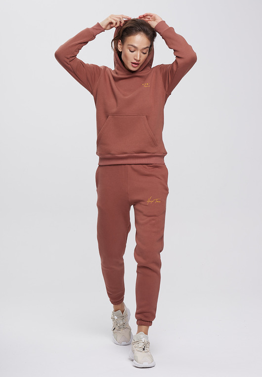 komplety damskie Zestaw dresowy COZY Cognac damski