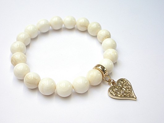 Ivory heart  - bransoletka KiKa pracownia
