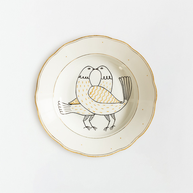 Ozdoby na ścianę Talerz na ścianę - gołąbki