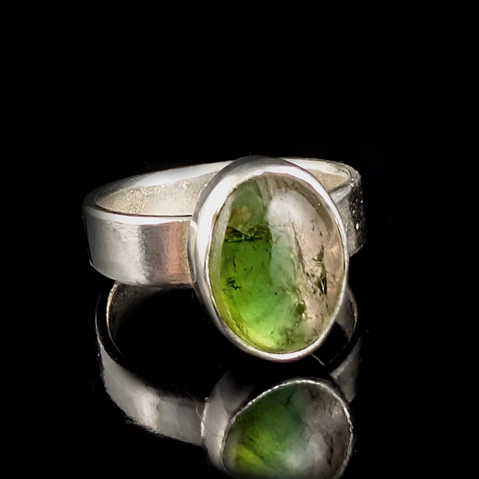 pierścionki srebrne Pierścionek Turmalin dwubarwny