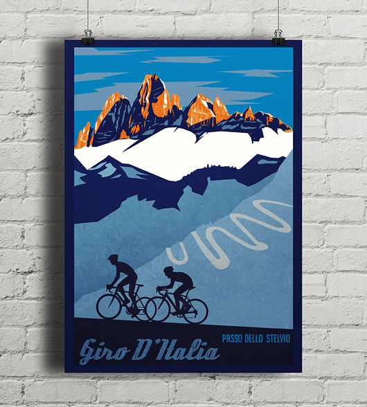 Giro d'Italia - vintage plakat rowerowy minimalmill