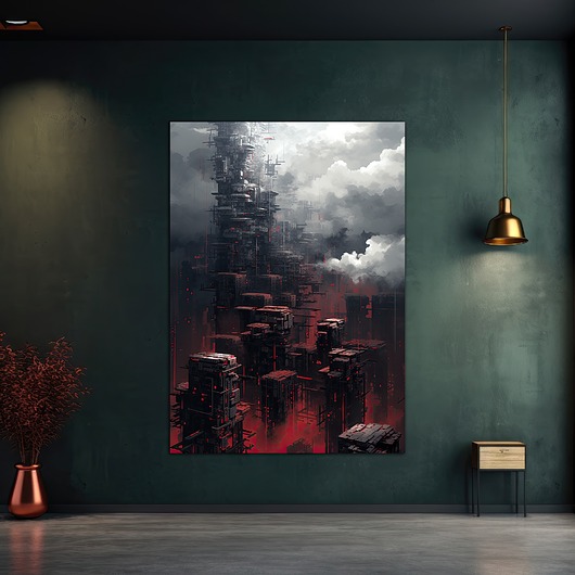 plakaty Futurystyczna Japonia, Cyberpunk - Plakat - Loft, Minimalizm