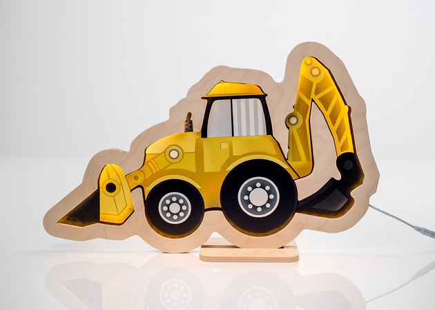 lampy do pokoju dziecka Lampka nocna Unky - KOPARKA