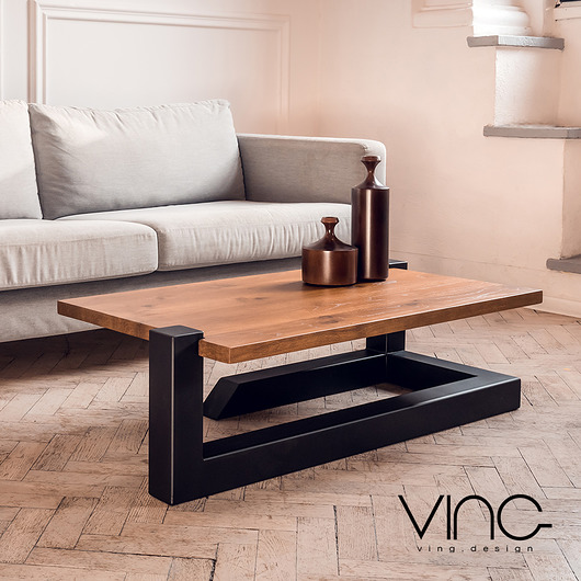 stoliki kawowe Stolik kawowy lity dębowy Drewno Design Loft Dąb