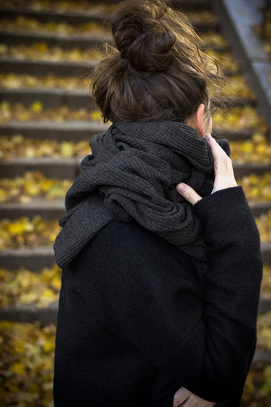 Szal wełna oversized  patkas