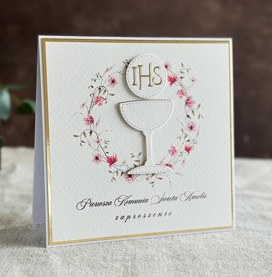 zaproszenia na komunię Zaproszenia na komunię, wzór 58B