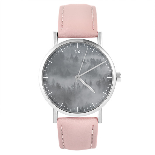 zegarki damskie Zegarek - Wild Life - skóra, pudrowy róż