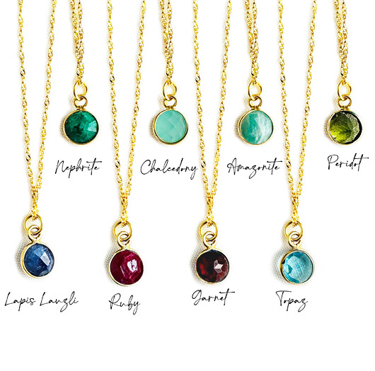 złote naszyjniki NASZYJNIK z kamieniem, minimalistyczny naszyjnik