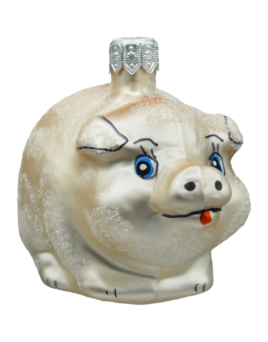 ozdoby choinkowe Bombka choinkowa: Świnka z błękitnymi oczami