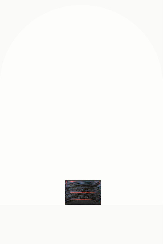 portfele damskie Cardholder no. 1 czarno-czerwona lakierowana skóra