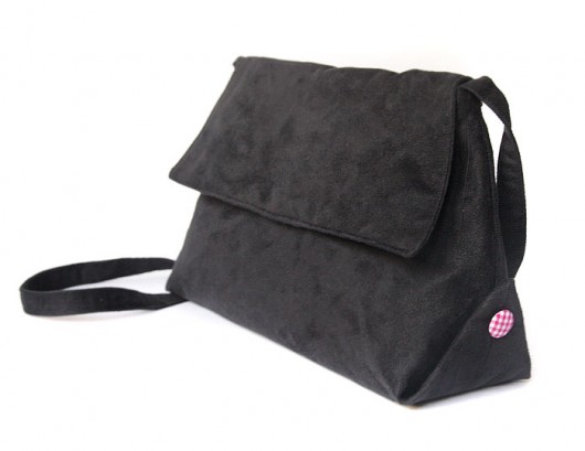 torebka midi - black&pink vichy - elfagado
