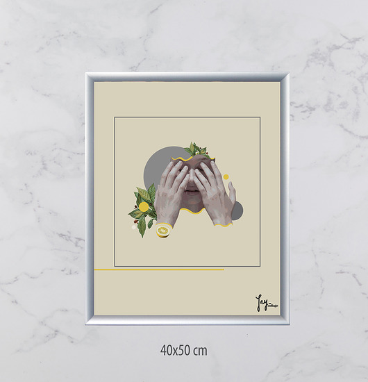 grafiki i ilustracje Three 40x50 - kolaż, plakat