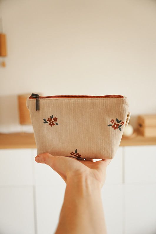 kosmetyczki Sztruksowa kosmetyczka  MASALA CHAI