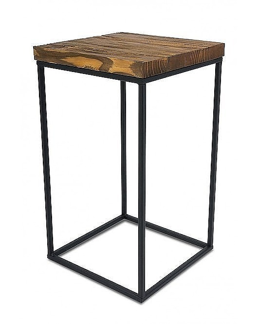 Kwietnik Metalowy z Drewnem 40 cm MIA home