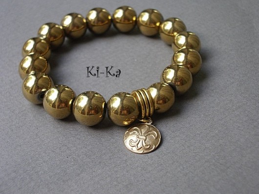 Hematyty gold - bransoletka KiKa pracownia