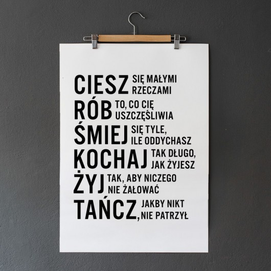 PLAKAT B2 | Ciesz sie małymi rzeczami TYPTYP
