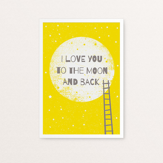 I love you to the moon and back III plakat B2 milostudio