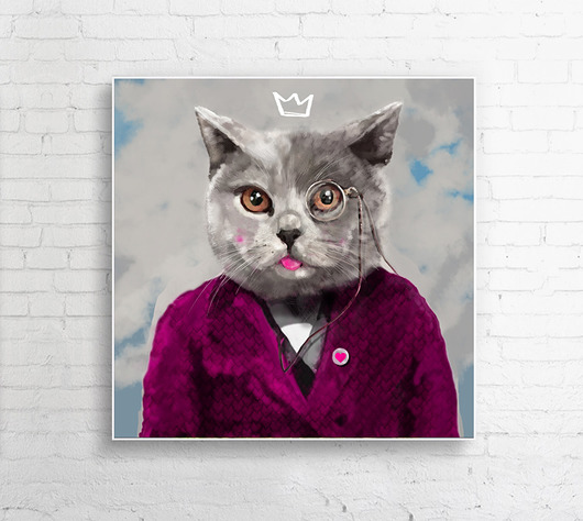 OBRAZ NA PŁÓTNIE "PANKRACY" 100x100 cm Krzanoo