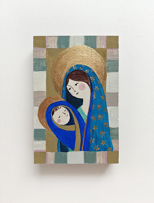 obrazy Madonna z dzieciątkiem, obraz na drewnie, Matka Boska pamiątka