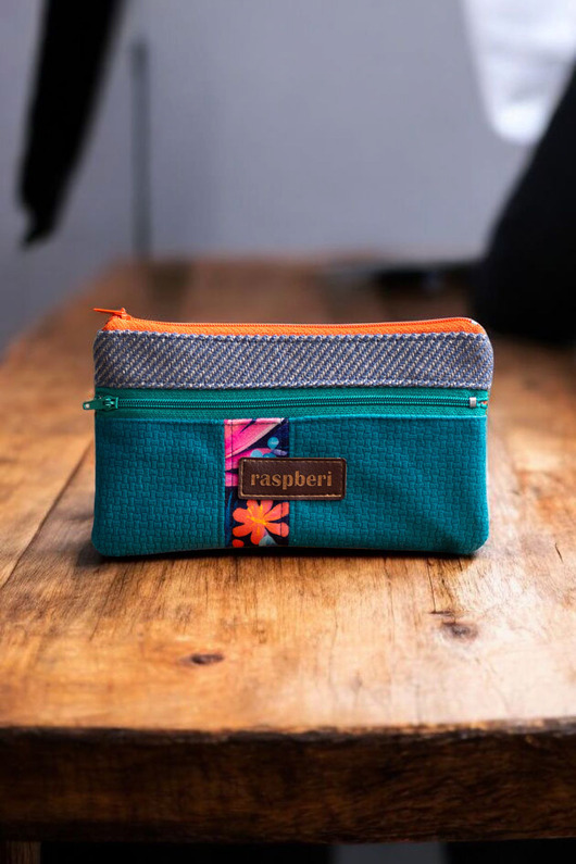 portfele damskie Damski kolorowy portfel z kieszonkami