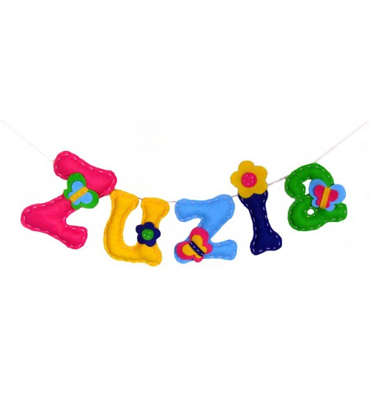 Duże literki z filcu - Zuzia locoloro