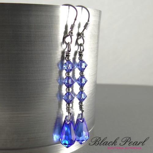 Sapphire Drops - kolczyki Black Pearl