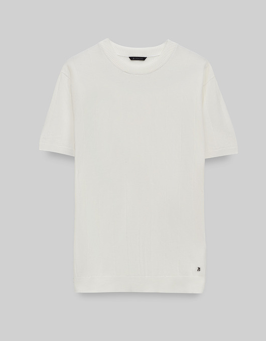 t-shirty męskie T-shirt paspardo biały