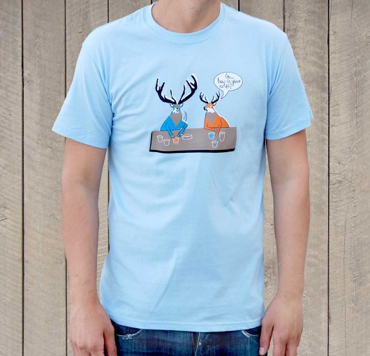 T-shirt unisex z autorskim wzorem - Deer Wife MUNGO