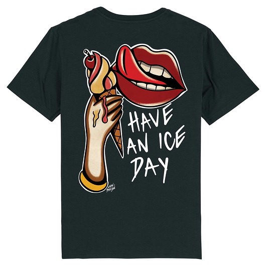 Koszulka czarna męska - unisex - Have An Ice Day BeHustle Apparel