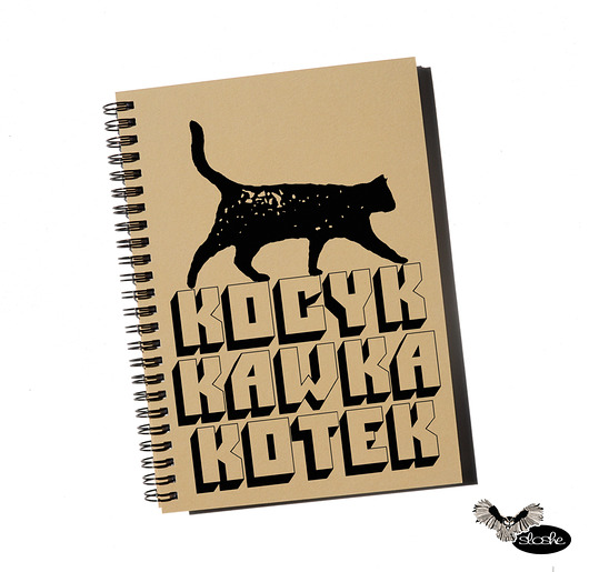 Kocyk, kawka, kotek, notatnik z eko papieru Sowia Aleja