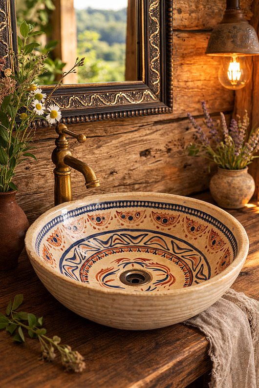 umywalki Umywalka Ceramiczna Nablatowa 'Hafty