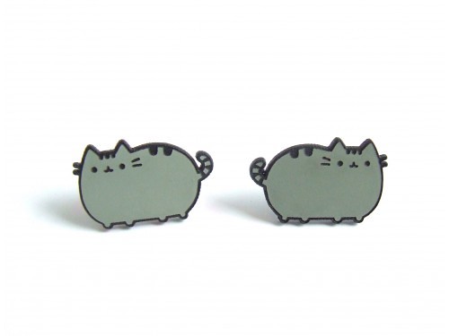 Kolczyki typu wkrętki pusheen cat Kraina czaru