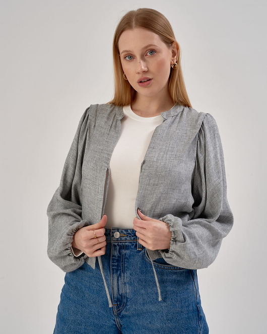 koszule damskie  KOSZULA BOLERO CHLOE COOL grey