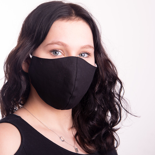 maseczki ochronne Maseczka czarna bawełniana z filtrem