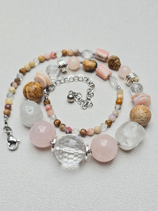 korale Stopniowane Korale Pastele z Jaspisem